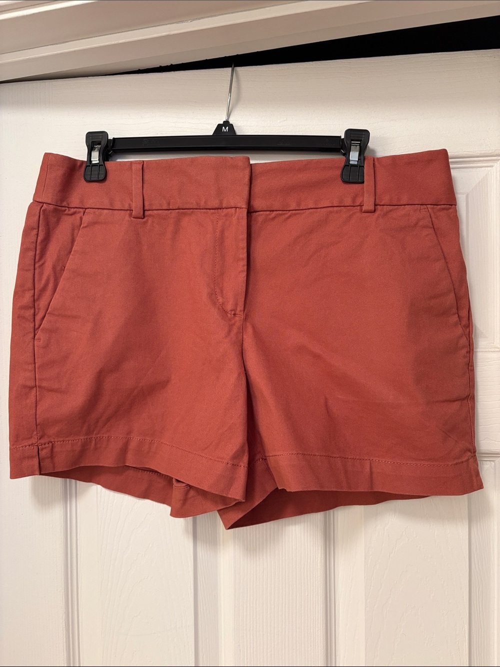 LOFT Rust-Red Tailored Bermuda Shorts